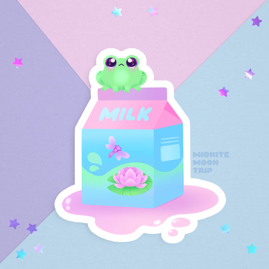 Cute Strawberry Milk Frog