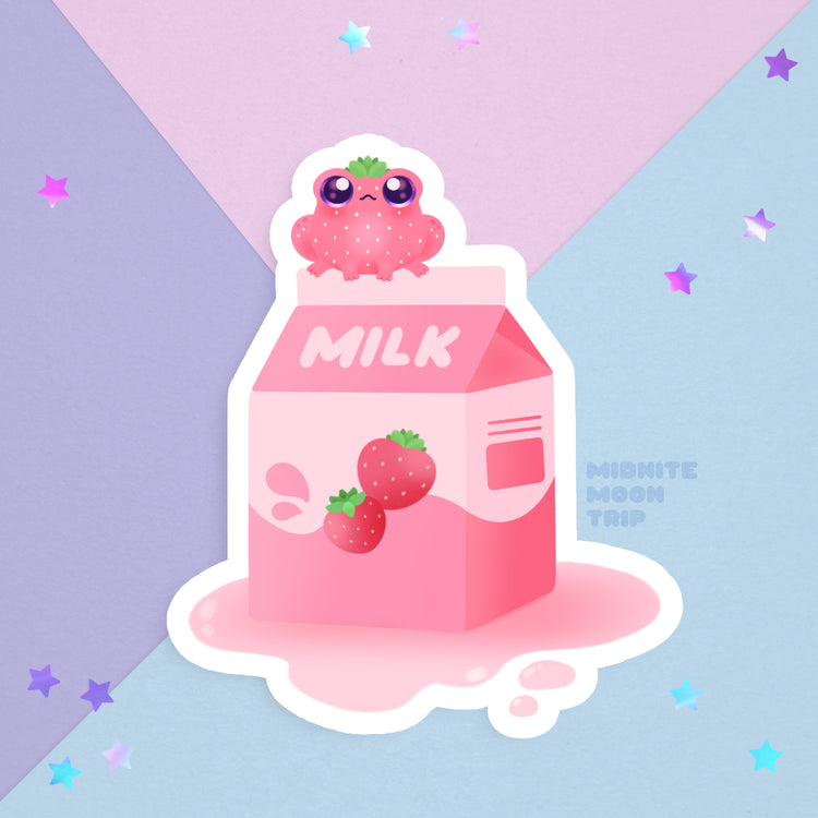 Strawberry Frog Sticker by Redcherrykr cute frog drawing HD phone wallpaper   Pxfuel