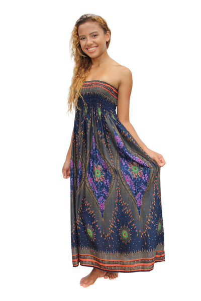 Lavender Peacock Maxi Dress | Bohemian Island | Bohemian Island