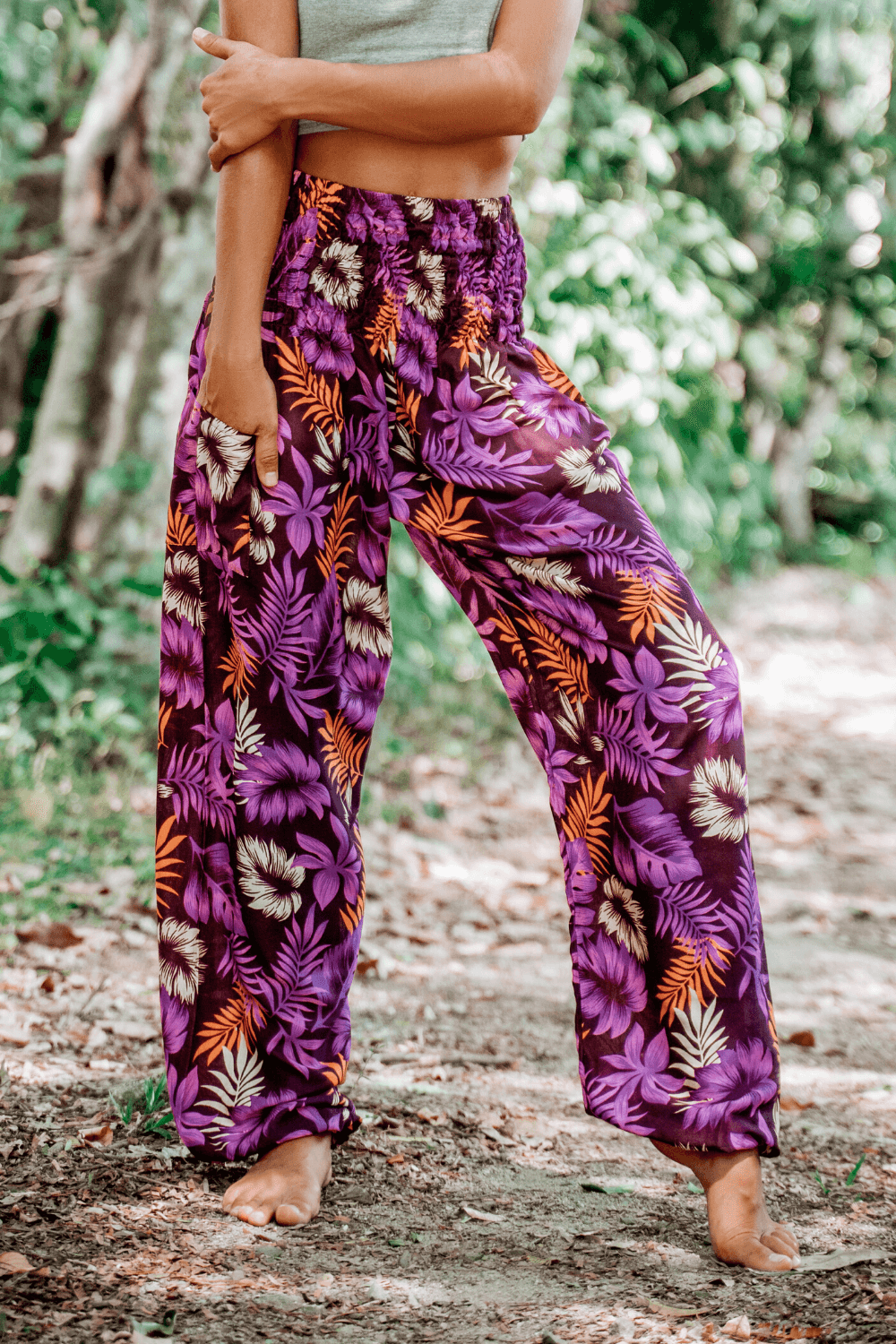 Pink Rainforest Harem Pants | Bohemian Island | Bohemian Island