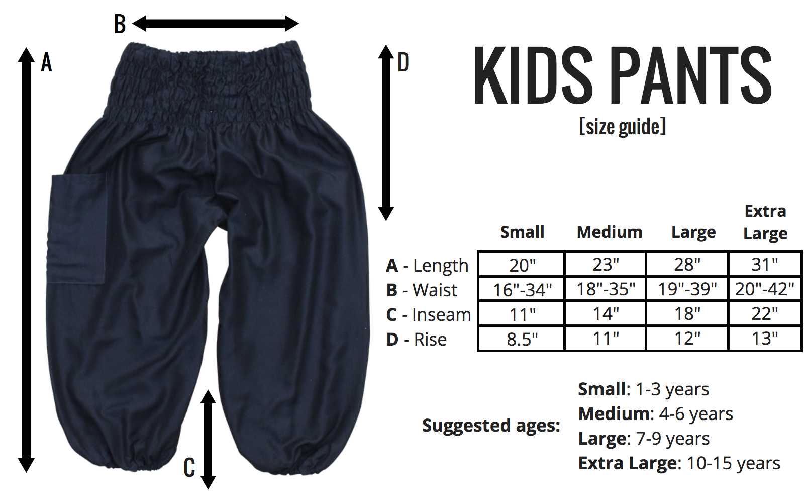 size 14 kids pants