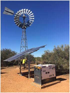 Windmill replaced with solar pumping