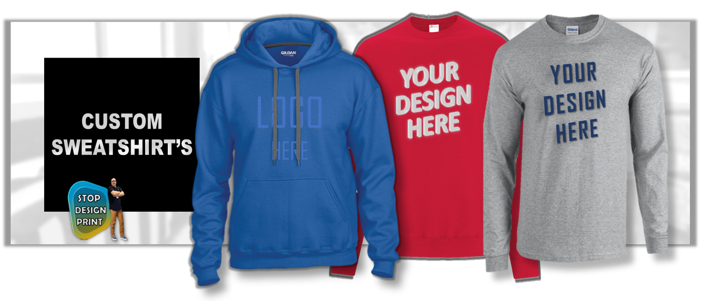 CUSTOM UNISEX SWEATSHIRTS | HOODIES AND CREWNECK\'S ADD LOGO EVEN PHOTO –  Stop Design Print