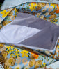 Inside a pod style cloth nappy wet bag with double layer