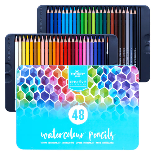 Inconnu - Stationery Island Stylos Aquarelle Double Pointe Moyenne Flexible  et Pointe Fine – Feutre Pinceau Lot de 12 Couleurs + 1 Aqua Brush -  Accessoires Bureau - Rue du Commerce