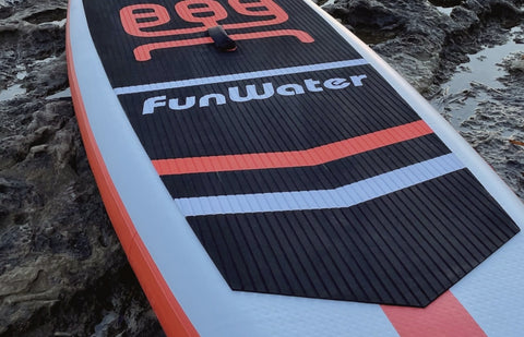 Close-ups of inflatable SUP