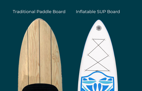 inflatable SUP vs traditional hardboard