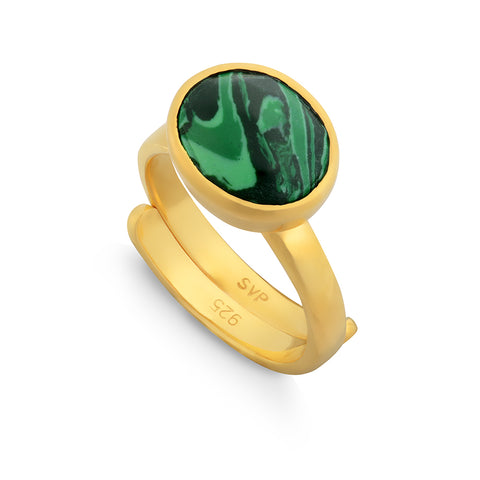 Malachite expandable ring - SVP Jewellery
