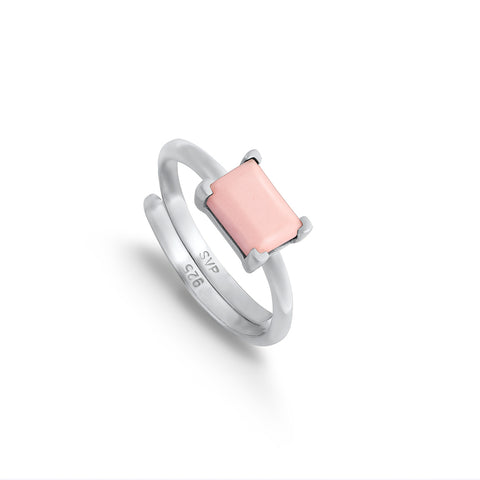 SVP Jewellery Indu Pink Opal Silver adjustable ring
