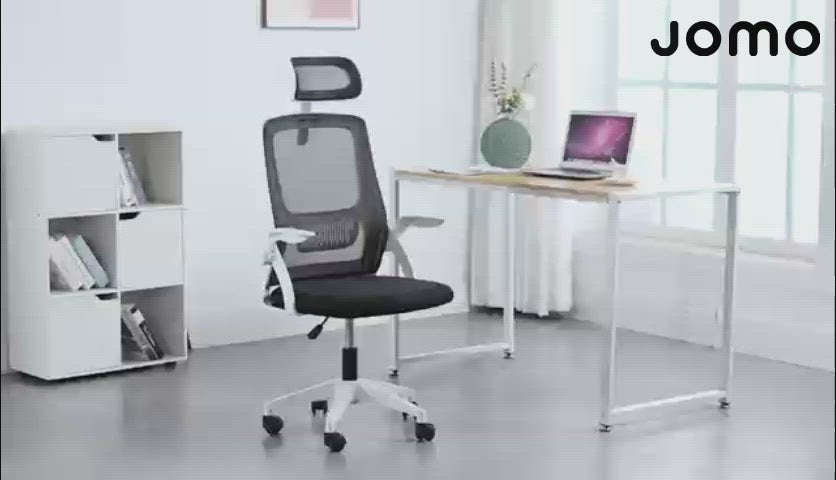 white cushion office chair