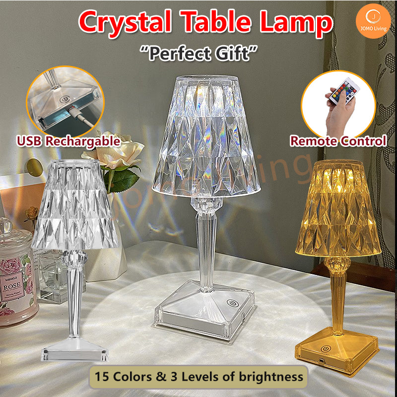 glass night table lamps