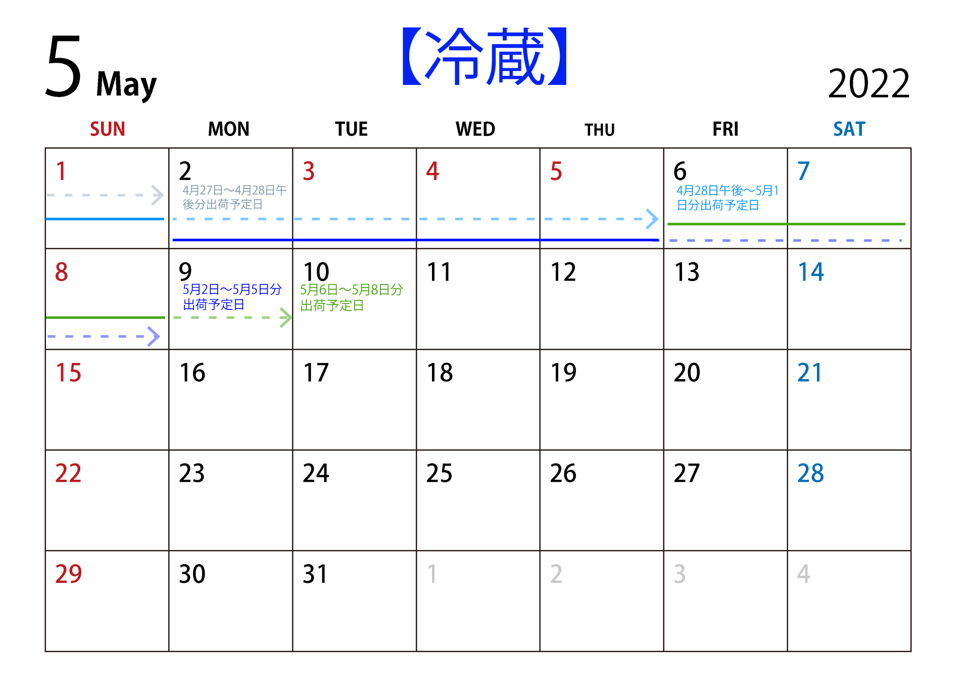 冷蔵5月