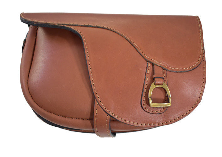 Santa Fe Bison Leather Crossbody Saddle Bag | Overland