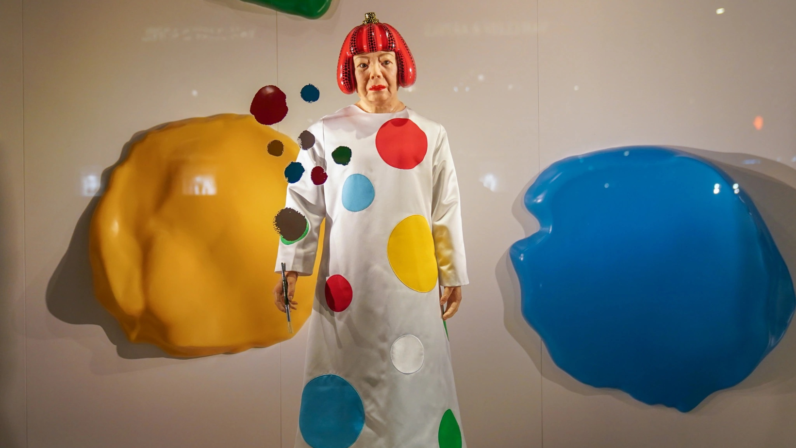 Yayoi Kusama's colorful artwork decorates Louis Vuitton's flagship