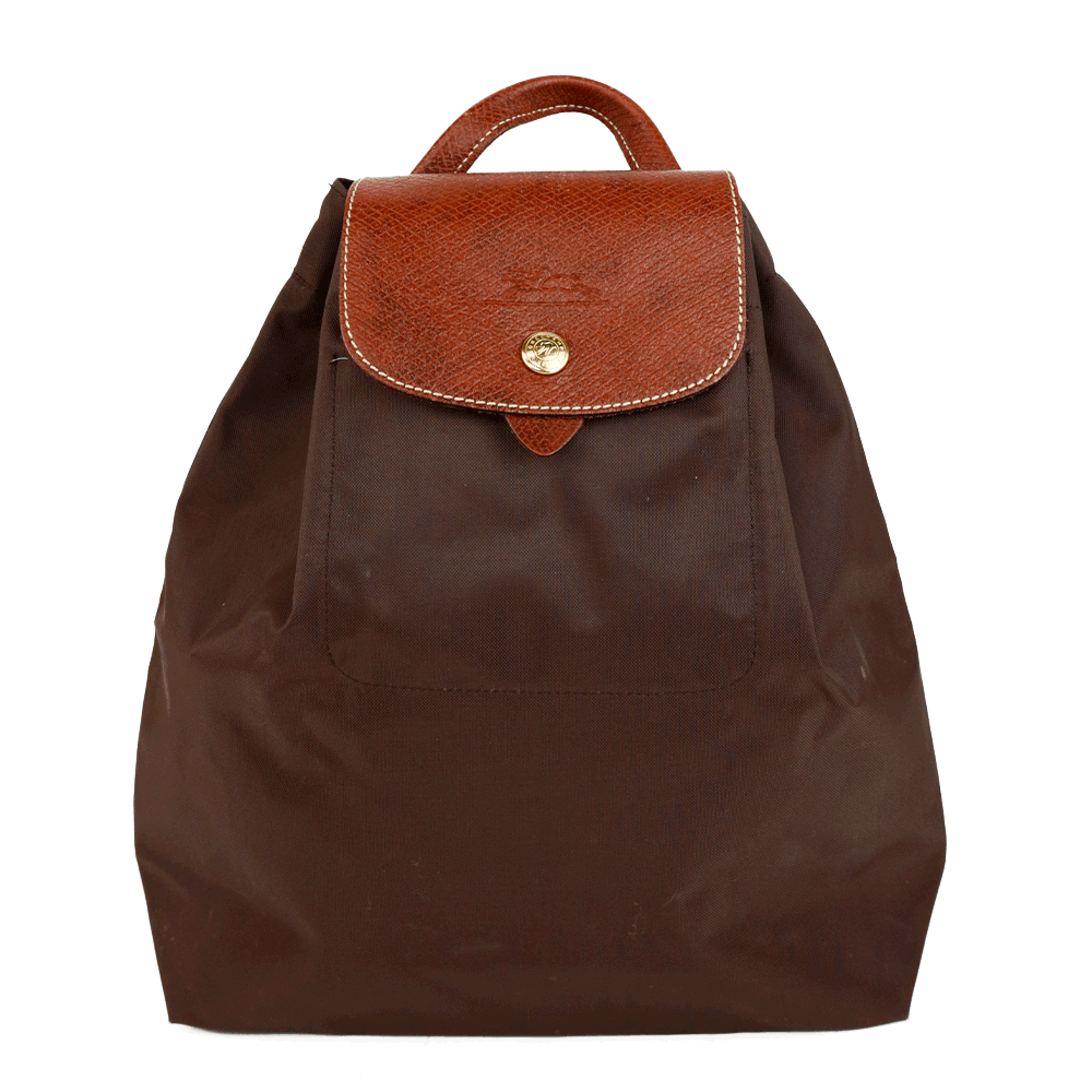 front view of Longchamp Brown Sac a Dos XS Backpack