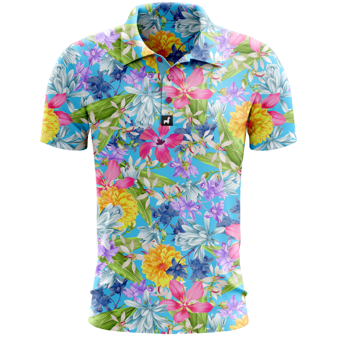 floral golf polos