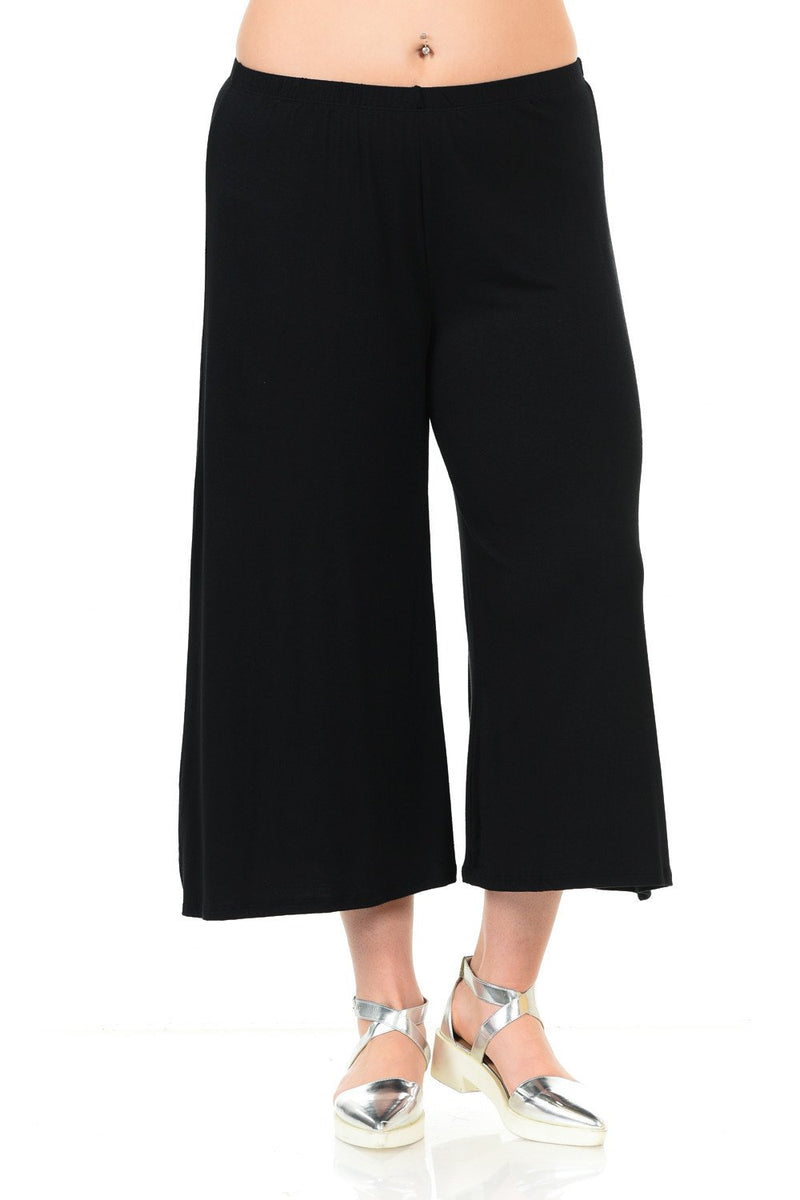 Wide Leg Crop Culottes Plus Size – The Apparel Bar