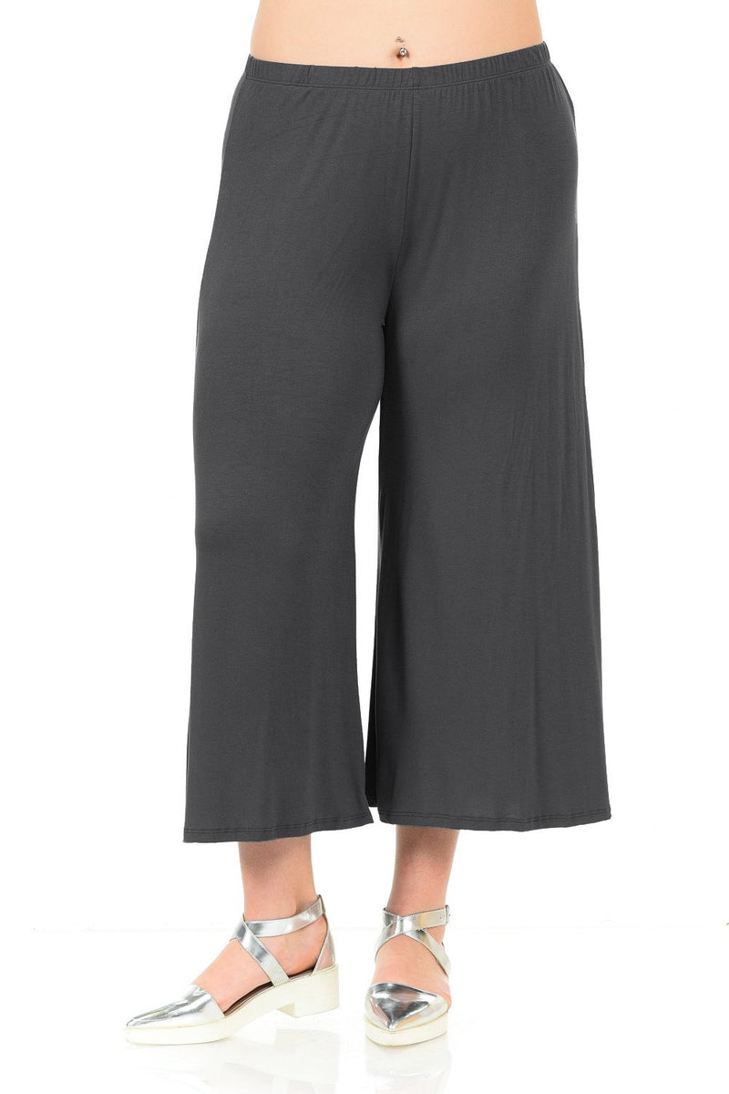 Wide Leg Crop Culottes Plus Size – The Apparel Bar