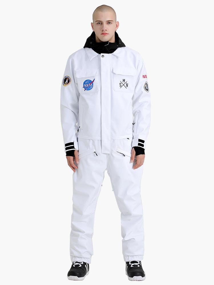 white one piece ski suit