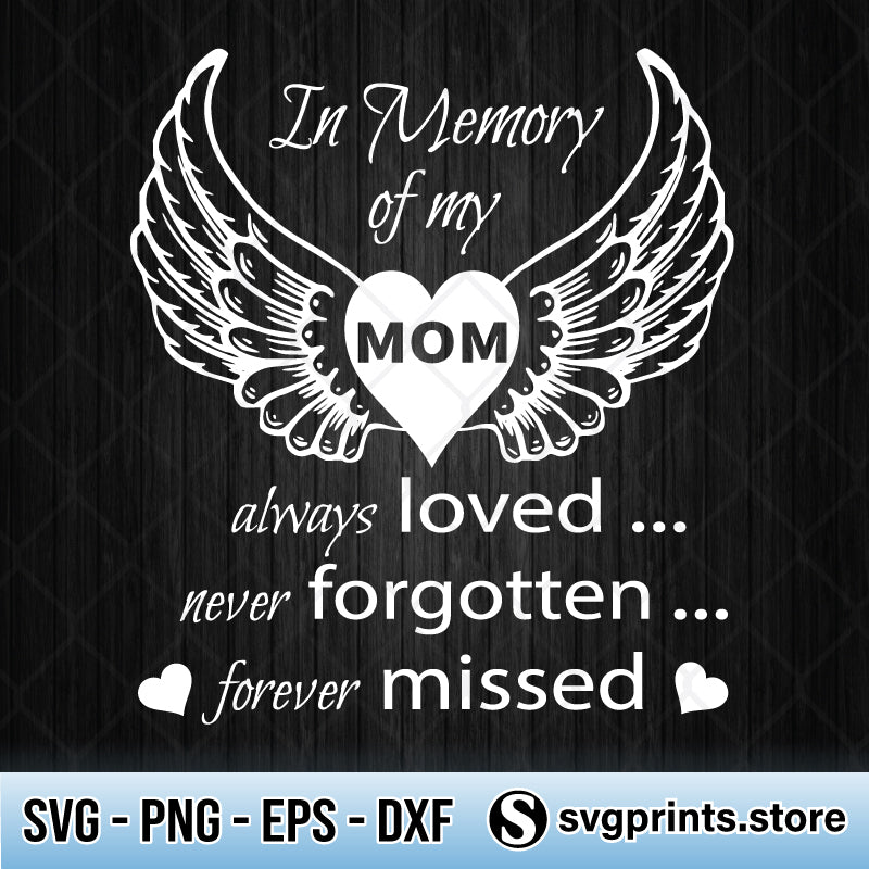 Download Guardian Angel Mom Svg In Memory Of My Mom Svg Png Clipart Silhouette