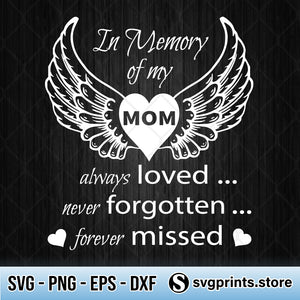 Download Guardian Angel Mom Svg In Memory Of My Mom Svg Png Clipart Silhouette Svgprints