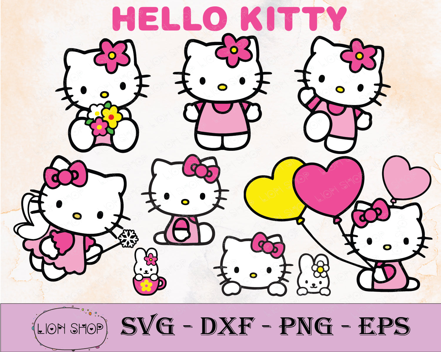 Download Hello Kitty Svg Png Dxf Eps