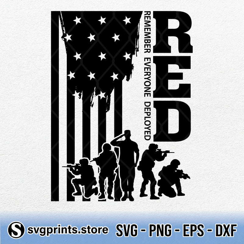  R.E.D Remember Everyone Deployed Red Friday 4 Men's