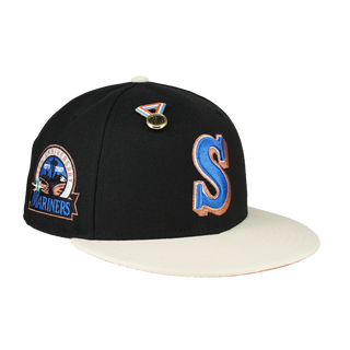 Seattle Mariners Globe Collection 30th Anniversary Patch Fitted Hat 7 3/4