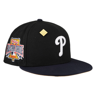 New Era Philadelphia Phillies All Star Game 1996 Black Gold Throwback  Edition 59Fifty Fitted Hat, DROPS