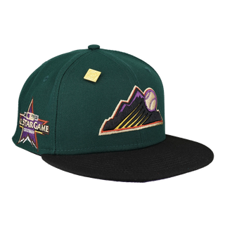 Texas Rangers Black Metallic Green 50th Anniversary New Era 59Fifty Fi