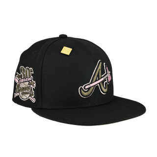 Atlanta Braves VINTAGE-STRIPE White-Royal Fitted Hat by New Era 