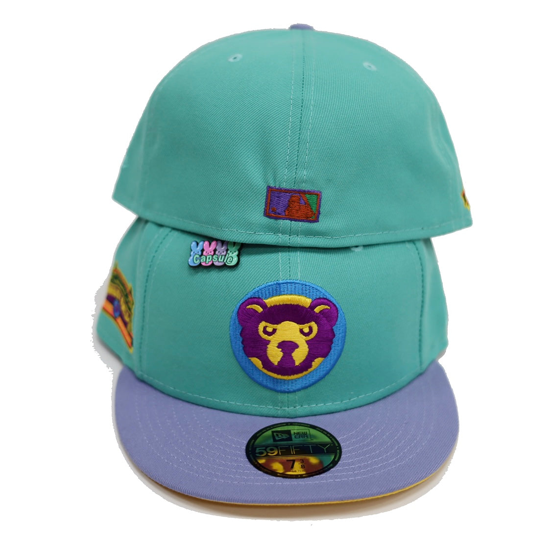 New Era Chicago Cubs Capsule Easter Collection Wrigley Field 59FIFTY Fitted Hat Green/Lavender