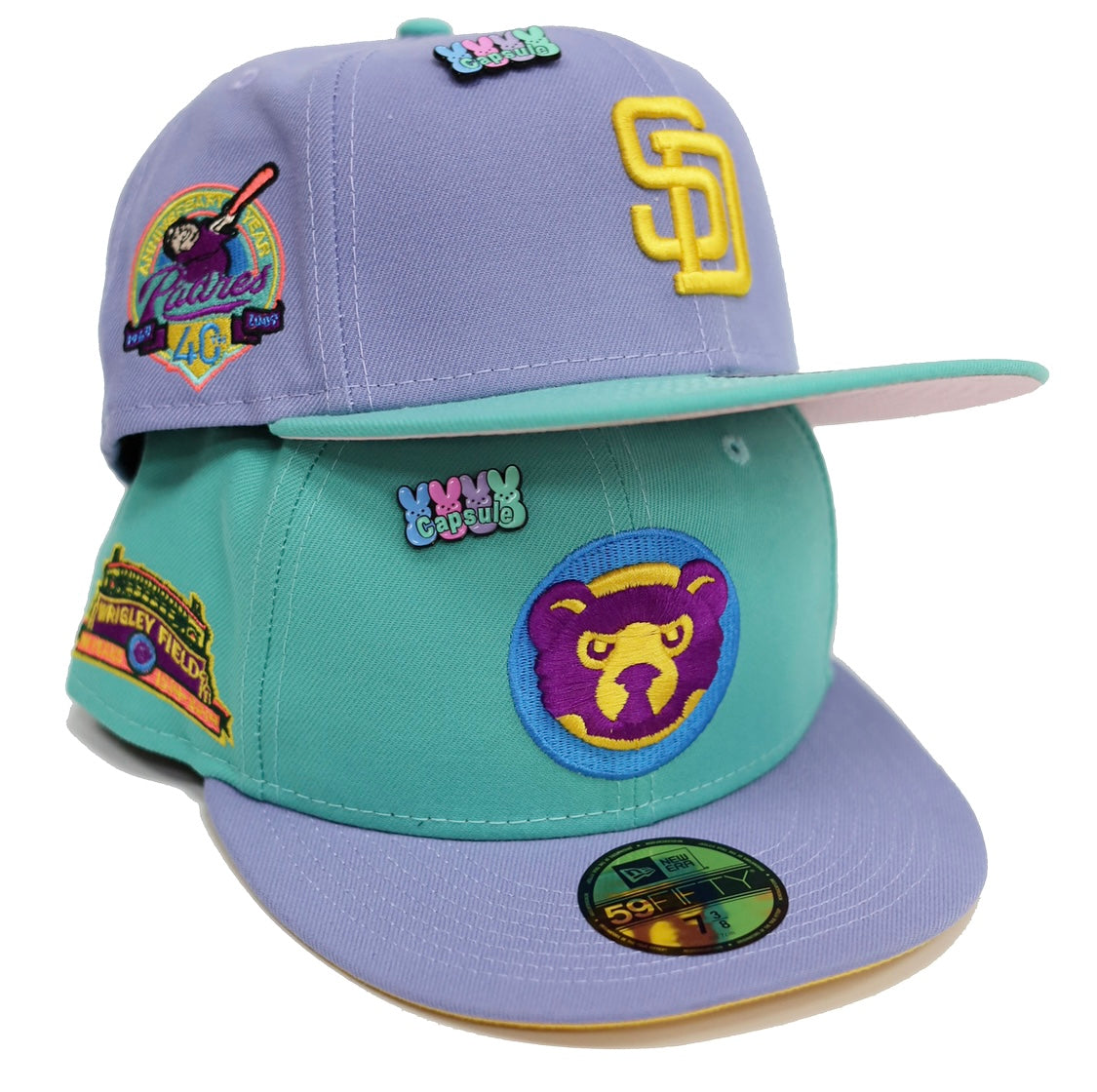 New Era San Diego Padres Capsule Easter Collection 40th Anniversary 59Fifty Fitted  Hat Lavender/Pink - US