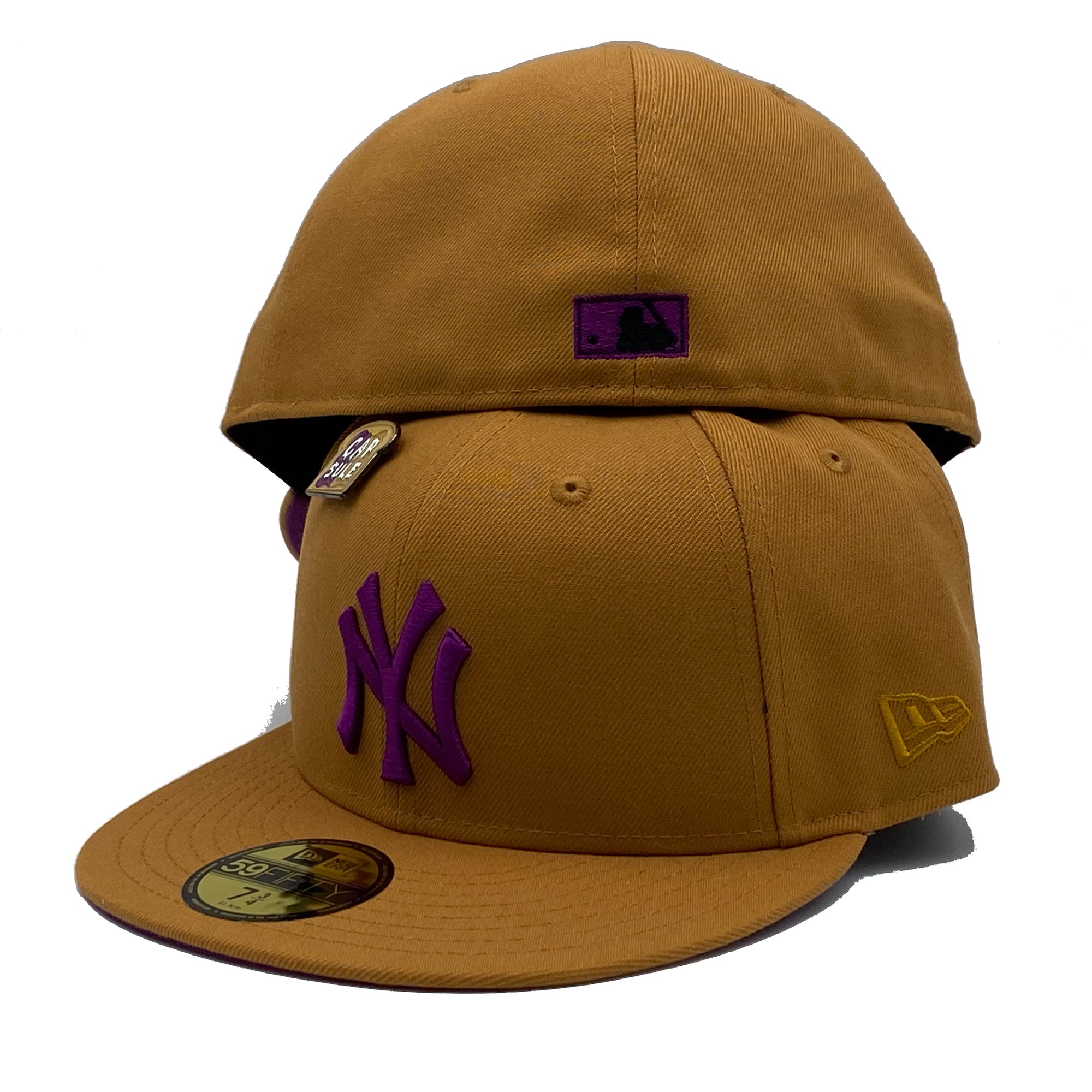 New Era New York Yankees Peanut Butter Jelly Collection 1998 World Series  Capsule Hats Exclusive 59Fifty Fitted Hat Brown/Purple Men's - US