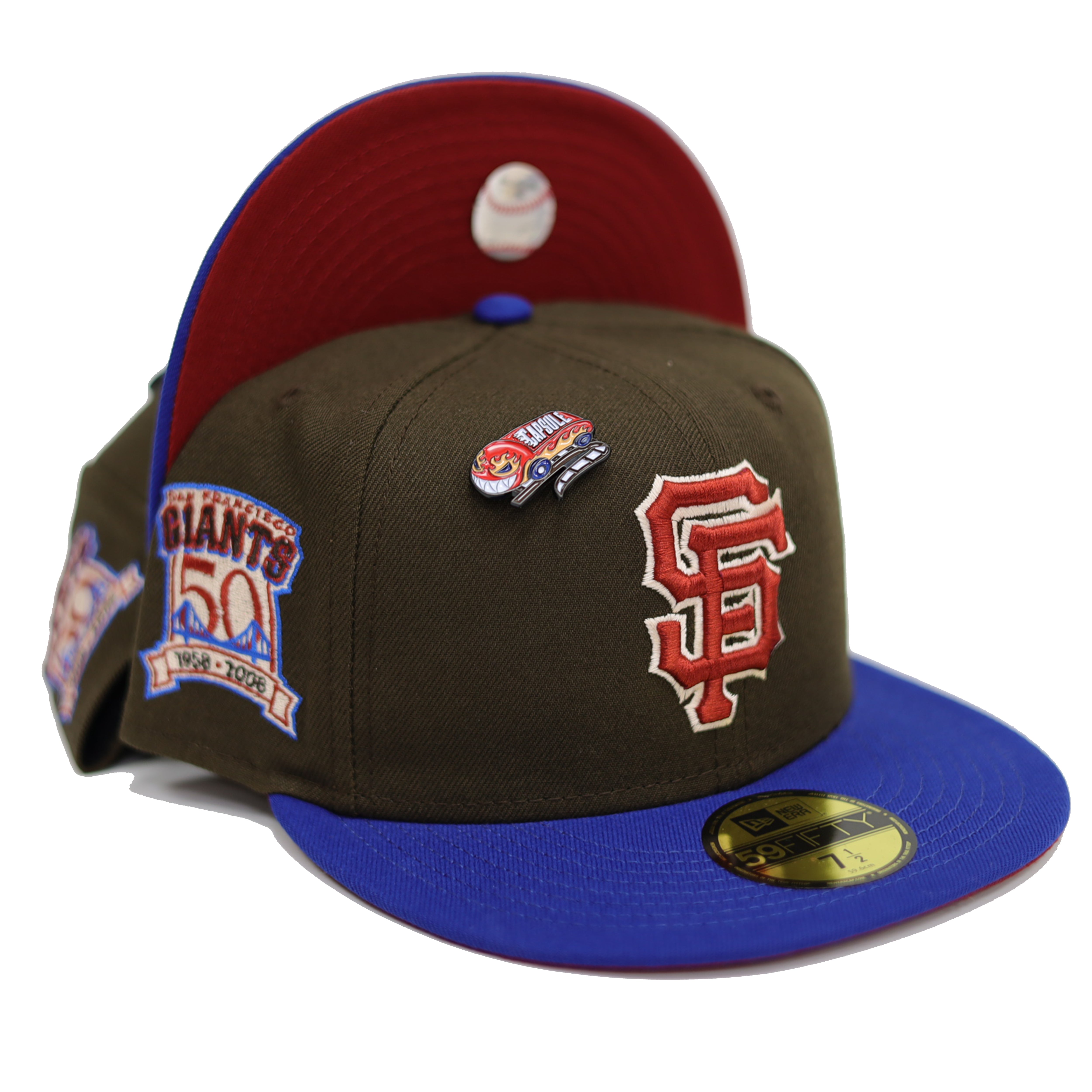 New Era Washington Nationals Capsule Nitro 2.0 Collection 2008 Season 59Fifty Fitted Hat Brown/Blue