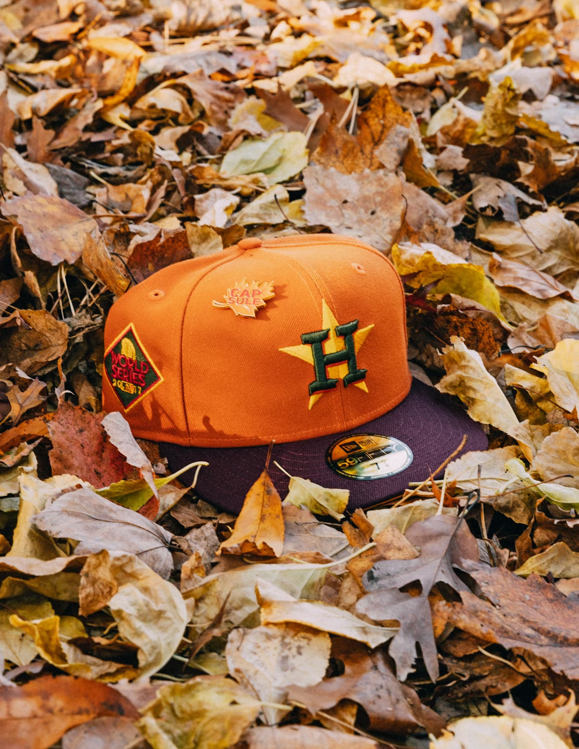 New Era Houston Astros Fall Collection 2017 World Series Capsule Hats Exclusive 59FIFTY Fitted Hat Orange/Yellow