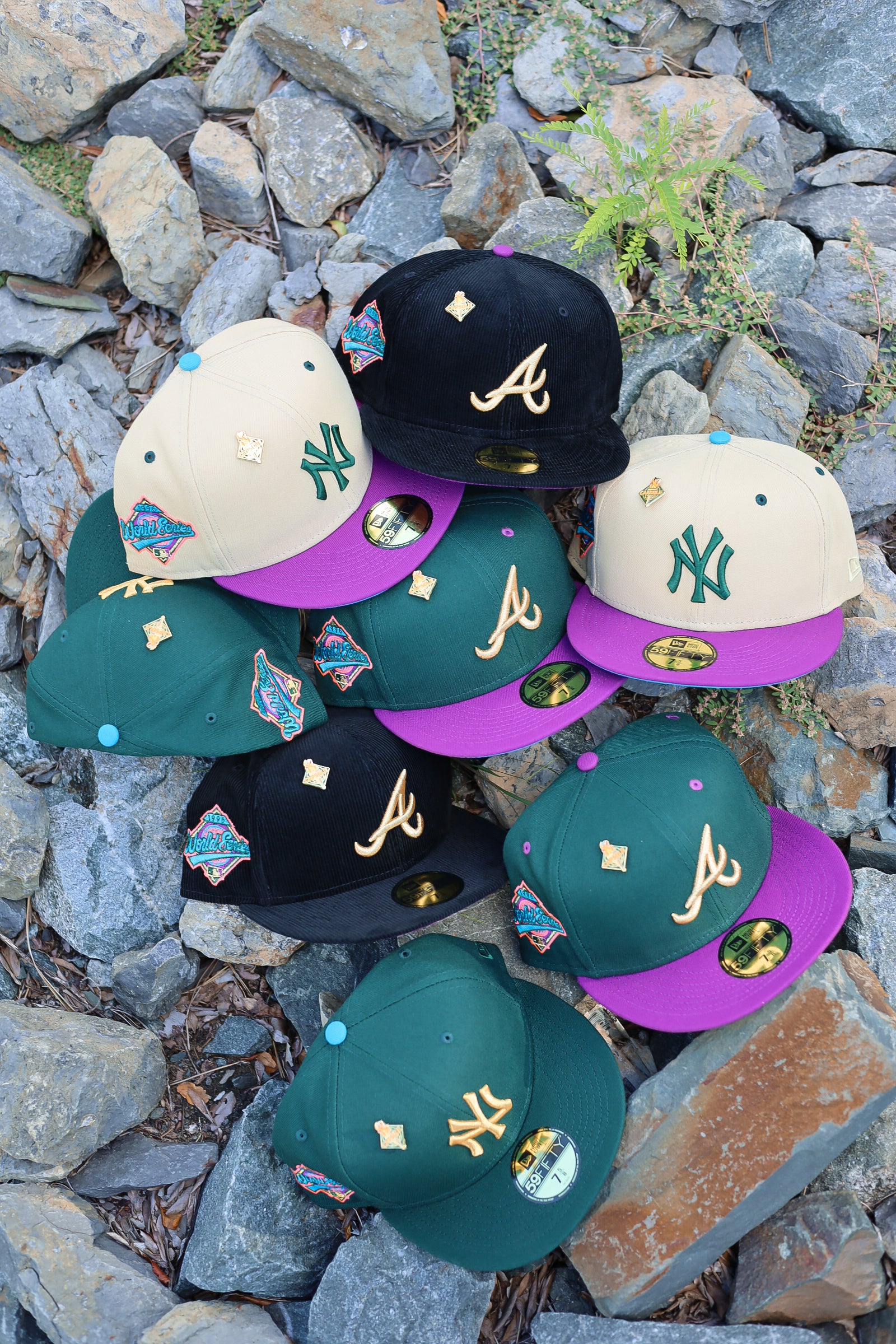 New Era Atlanta Braves '96 Olympic Collection (Part 2) 1996 World Series  Capsule Hats Exclusive 59Fifty Fitted Hat Gold/Purple - FW21 - US