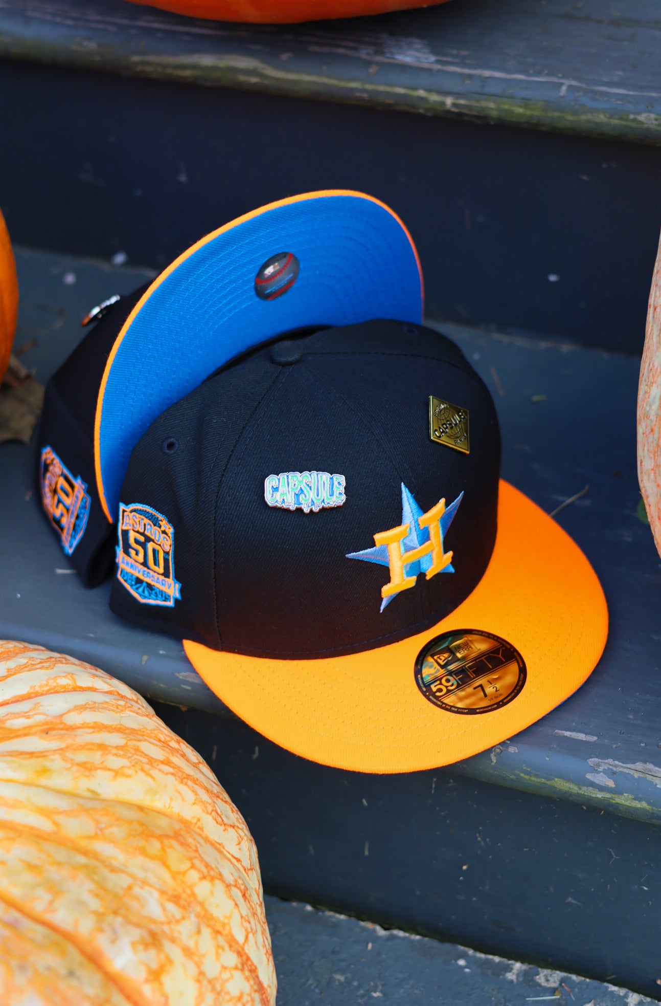 New Era New York Yankees CapsuleWeen Collection (Part 2) 1997 All Star Game Capsule Hats Exclusive 59FIFTY Fitted Hat Black/Orange