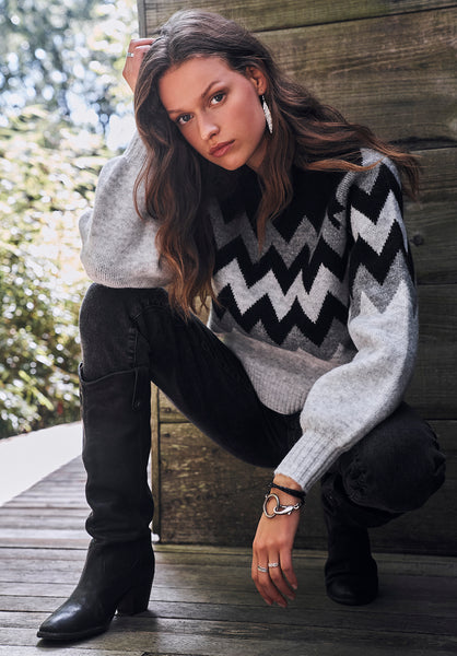 Women's Crewneck Sweater Dark Grey