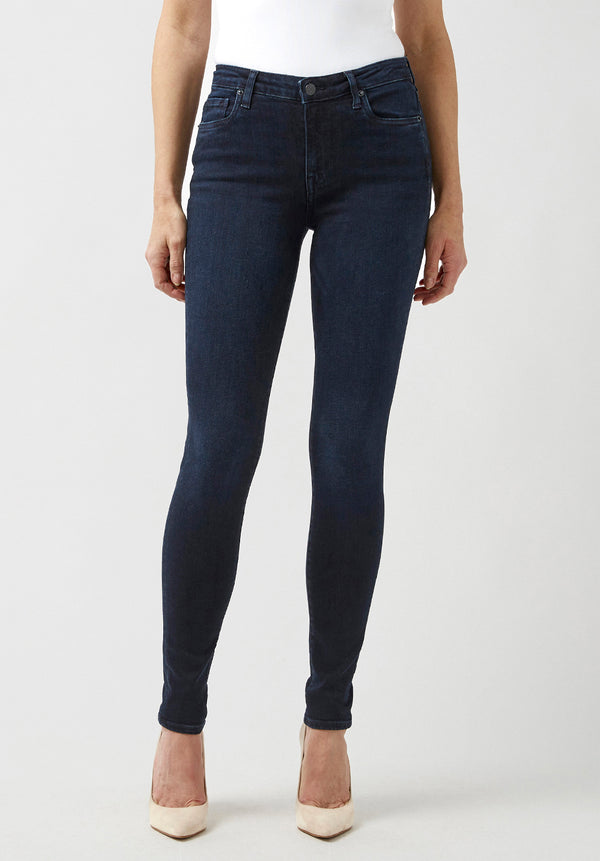 Blue Mid Rise Skinny Jeggings