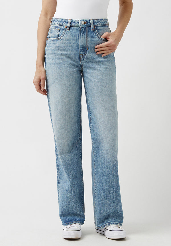 High Rise Wide Leg Addie Women's Jeans in Blue – Buffalo Jeans - US