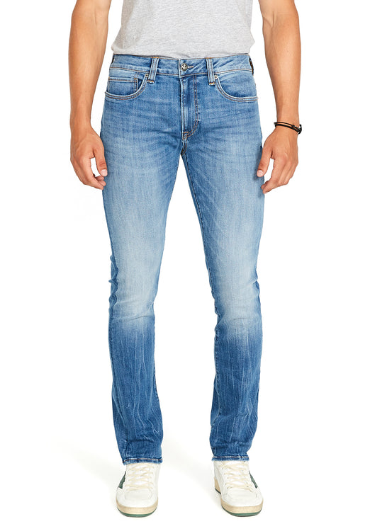 Slim Ash Men's Jeans in Crinkled Light Blue - BM22784