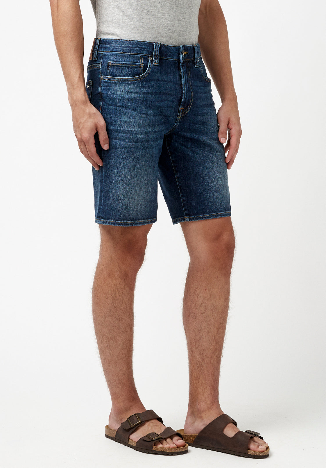 Super Stretch Relaxed Straight Dean Indigo Shorts - BM22851