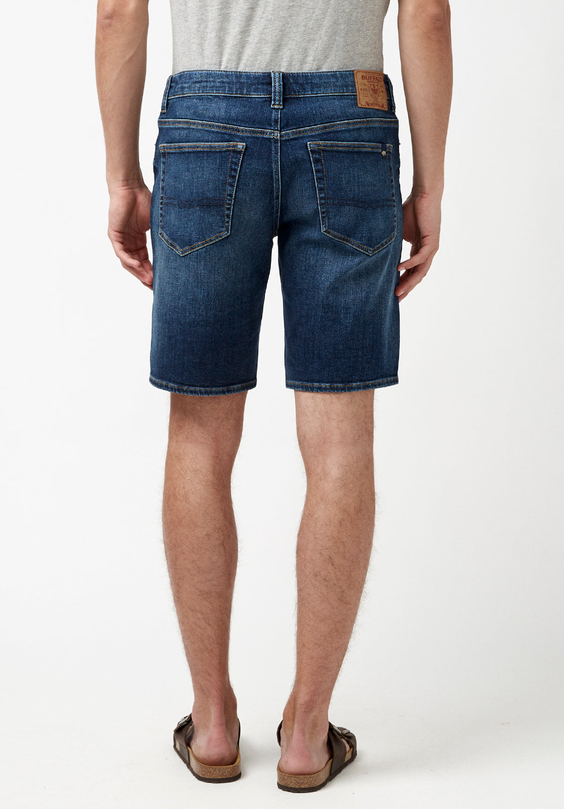 Super Stretch Relaxed Straight Dean Indigo Shorts - BM22851