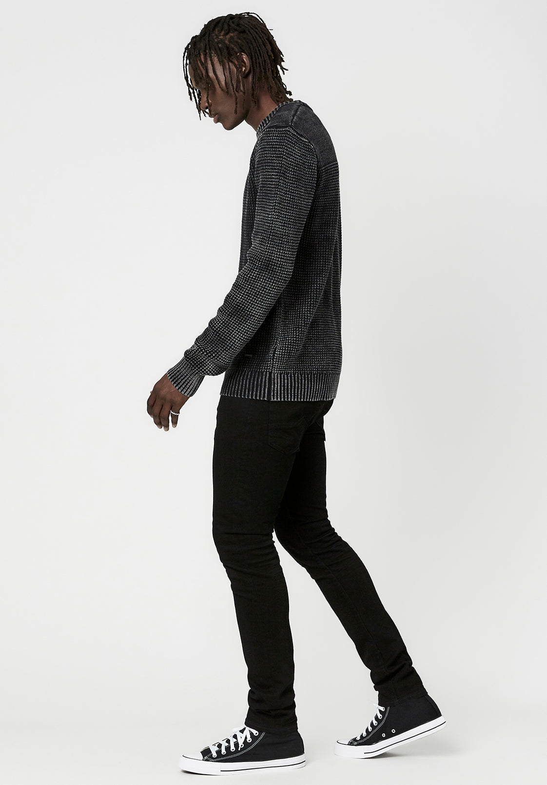 Textured Knit Washy Sweater - BM23793