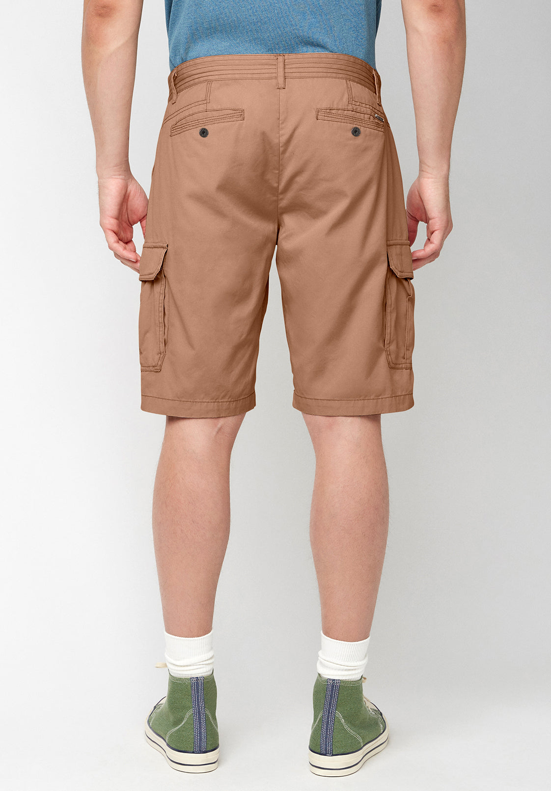 Hormoz Cotton Tan Cargo Shorts - BM23901