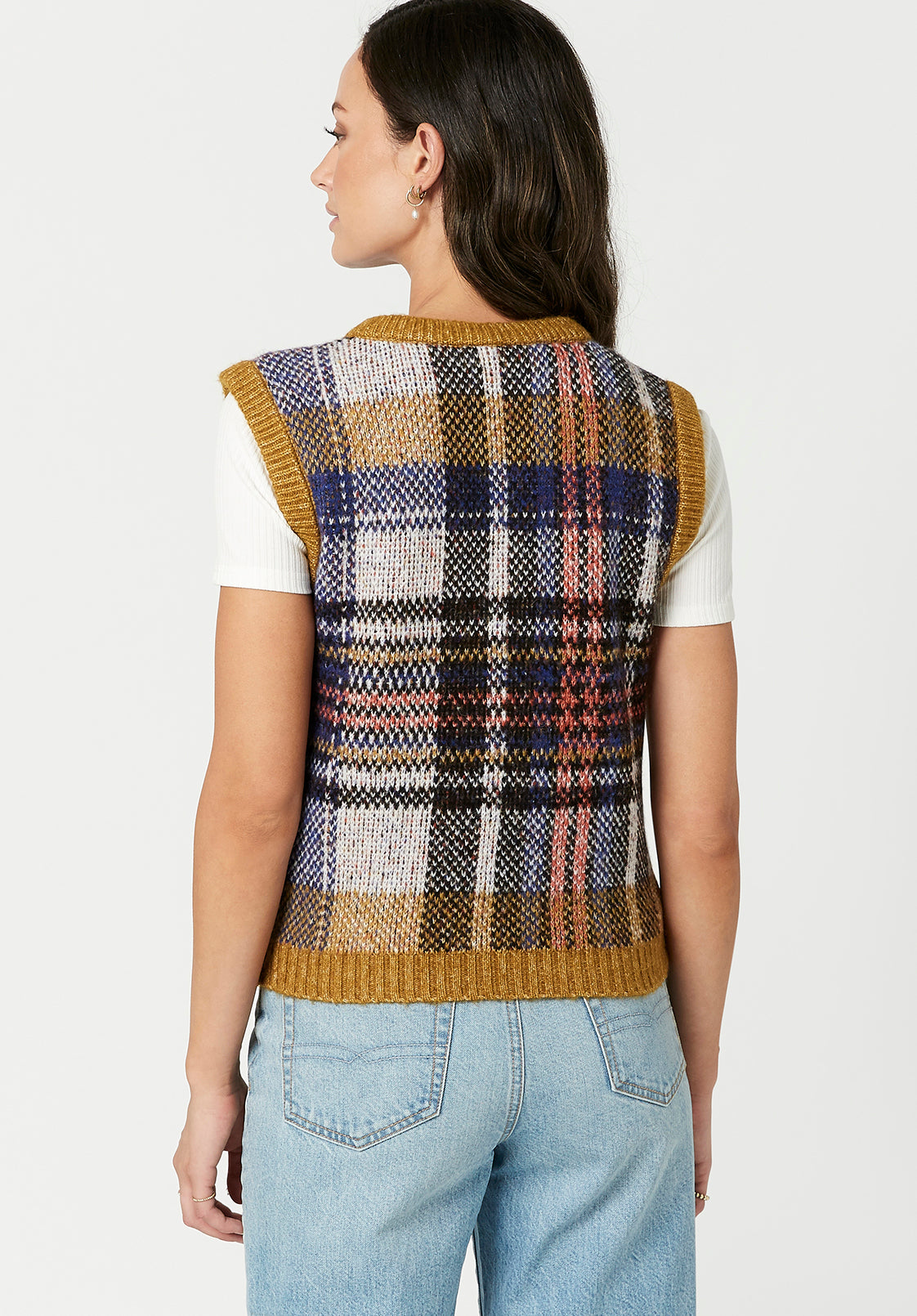 Neva Tartan Sweater Vest - SW0526F