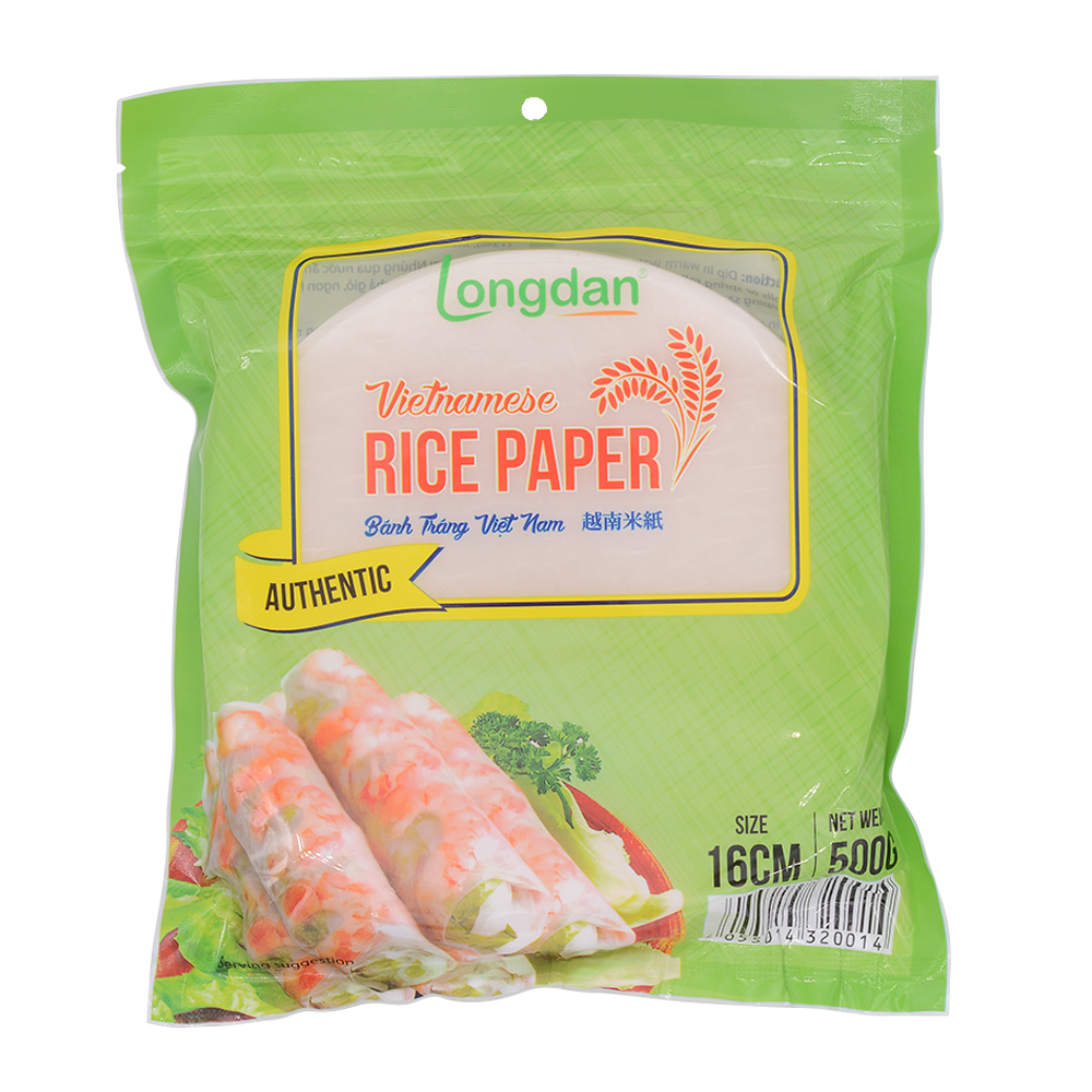 Longdan Brown Rice Paper 22cm 500g - Tuk Tuk Mart