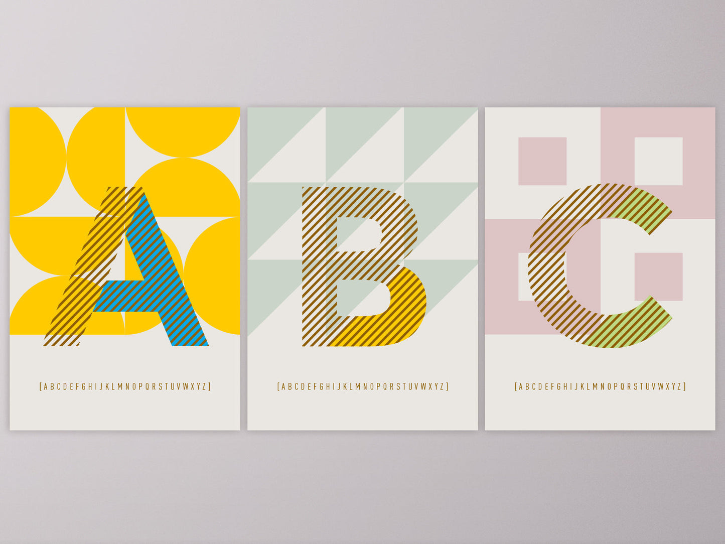 Postkarte Buchstabe F / ABC Karte, Alphabet, Grußkarte, Initial