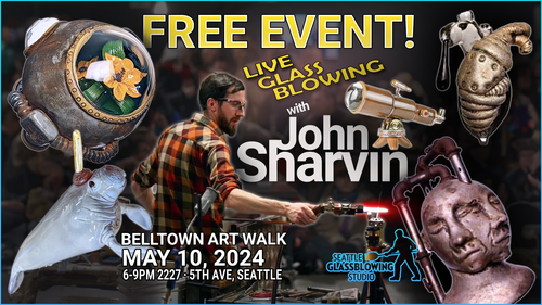 Free Belltown Artwalk Event with Live Glassblowing from John Sharvin